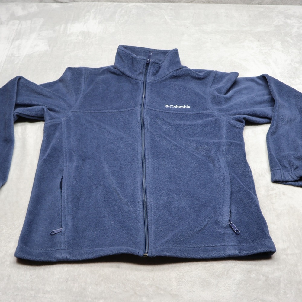 Columbia Jacket Mens Medium Blue Mount Grant Fleece Full Zip Outdoor Hiking